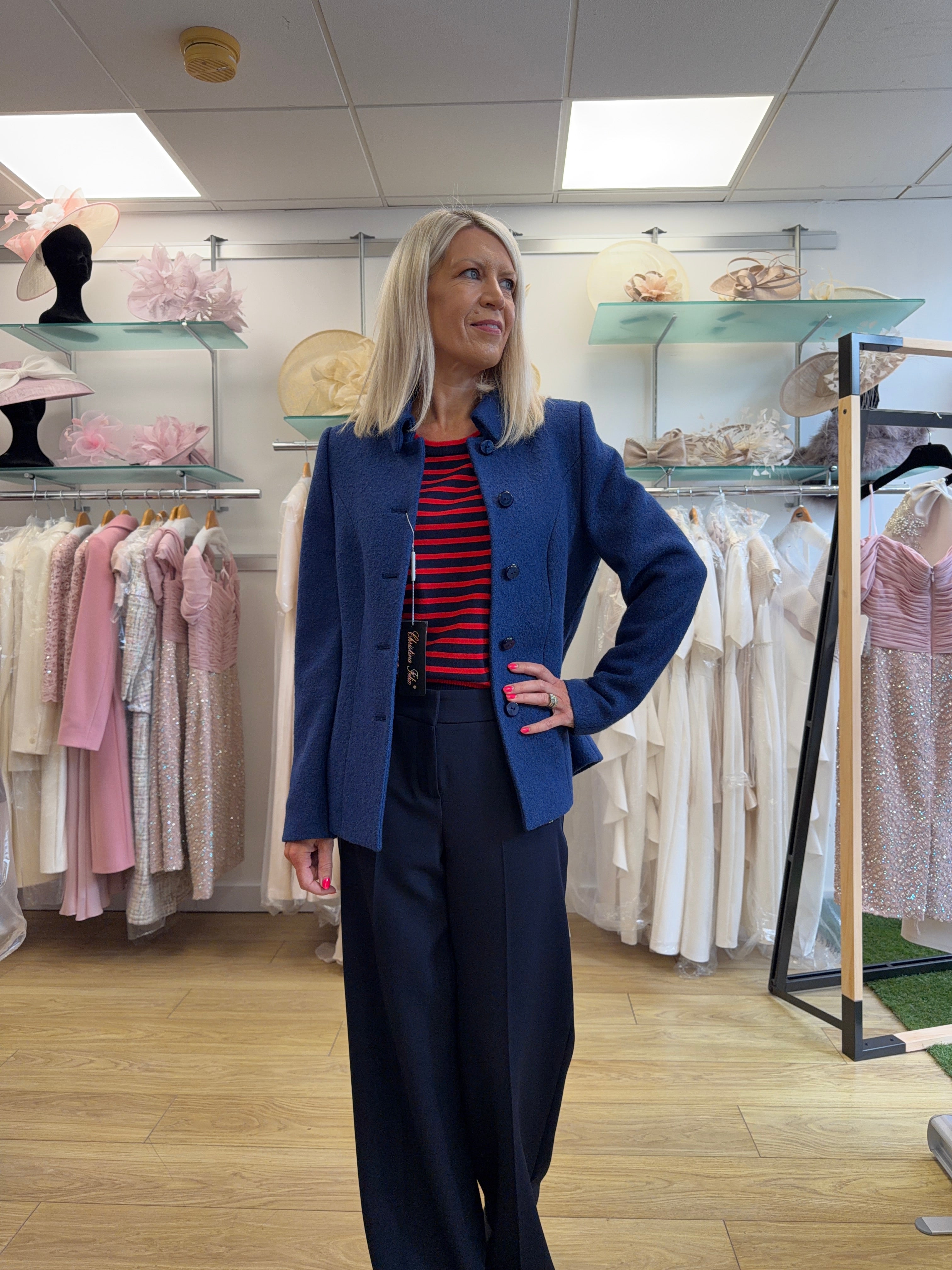 Christina Felix 327-4378 Blue Wool Jacket