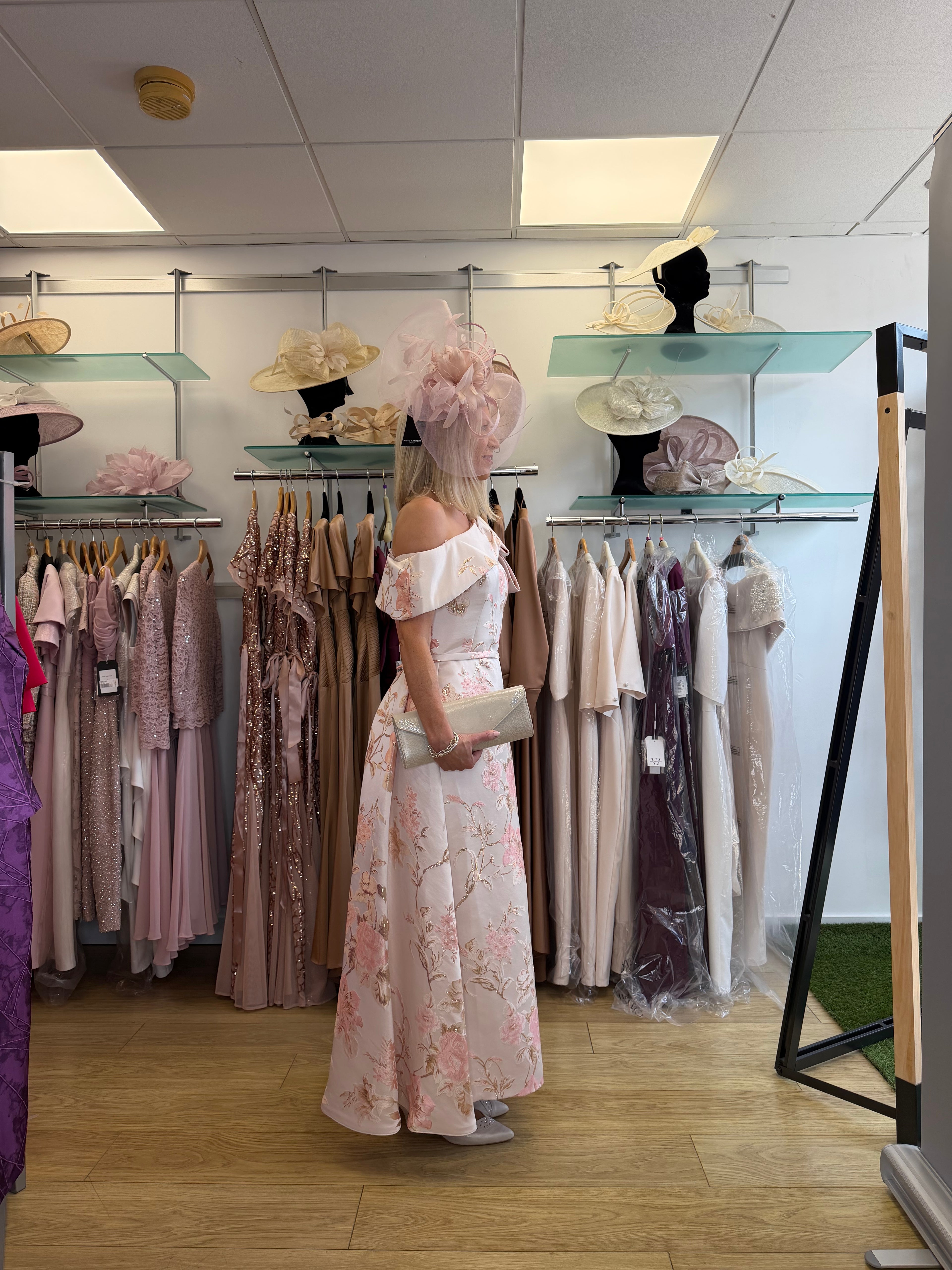 Veni Infantino 992829 Blush Floral Jacquard Occasion Dress