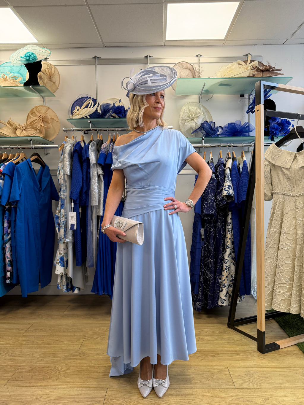 John Charles 66769 Sky blue Mother of the Bride Dress