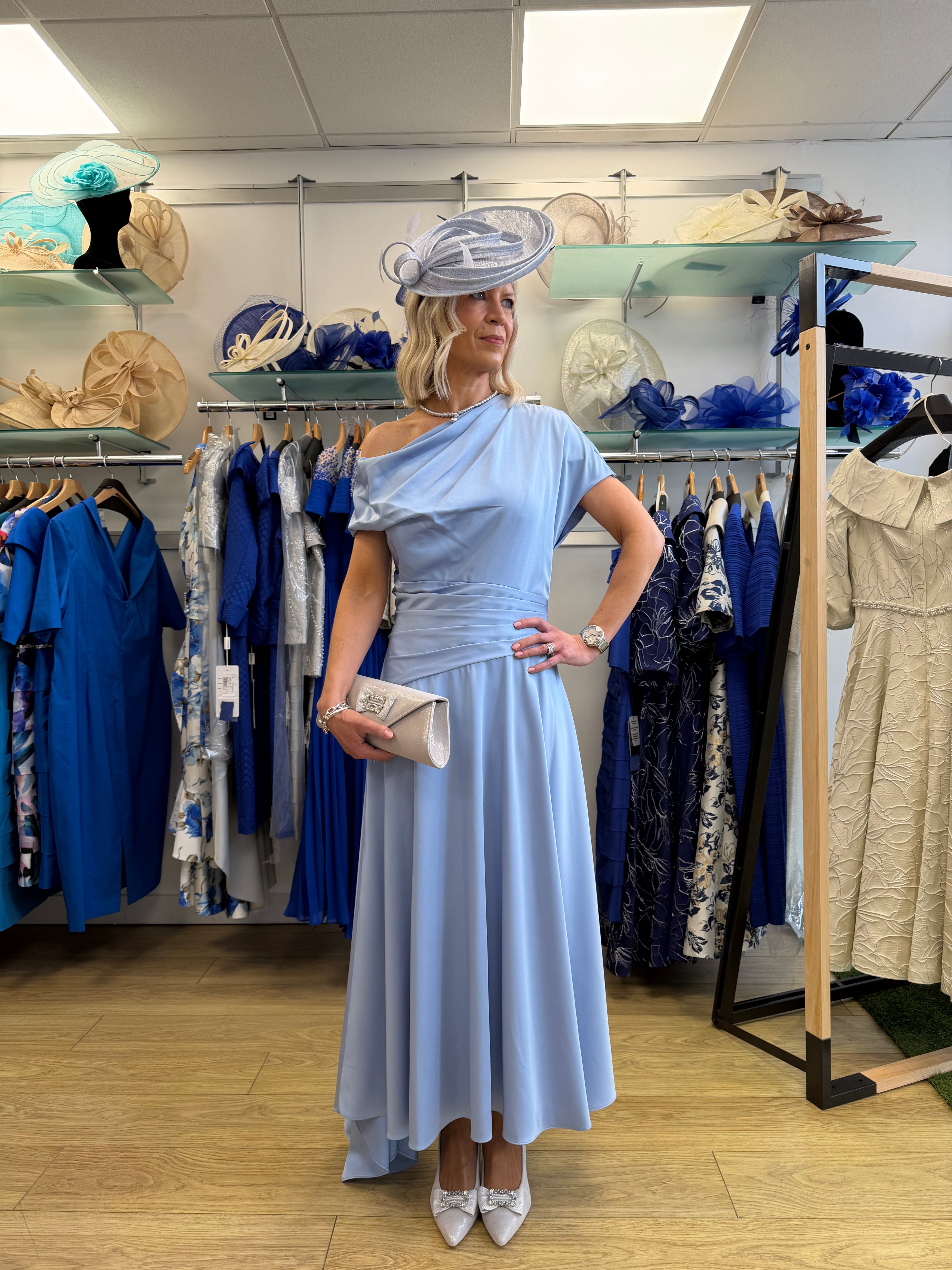 John Charles 66769 Sky blue Mother of the Bride Dress