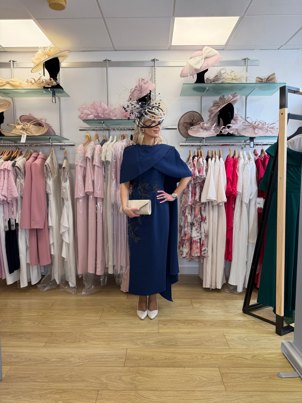 John Charles 66788 Navy Mother of the Bride Dress | Elegant Designer Occasion Wear UK
