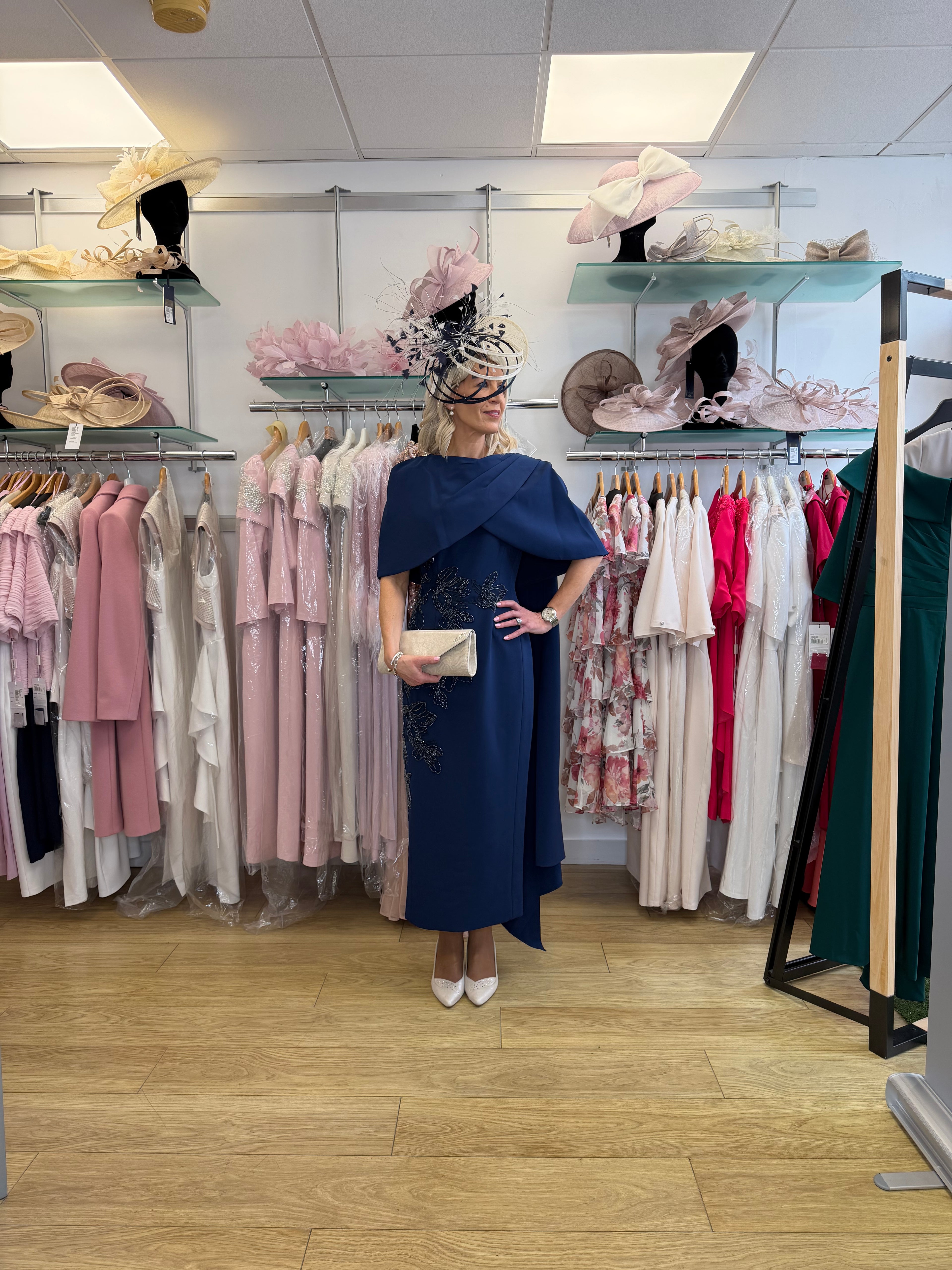 John Charles 66788 Navy Mother of the Bride Dress | Elegant Designer Occasion Wear UK