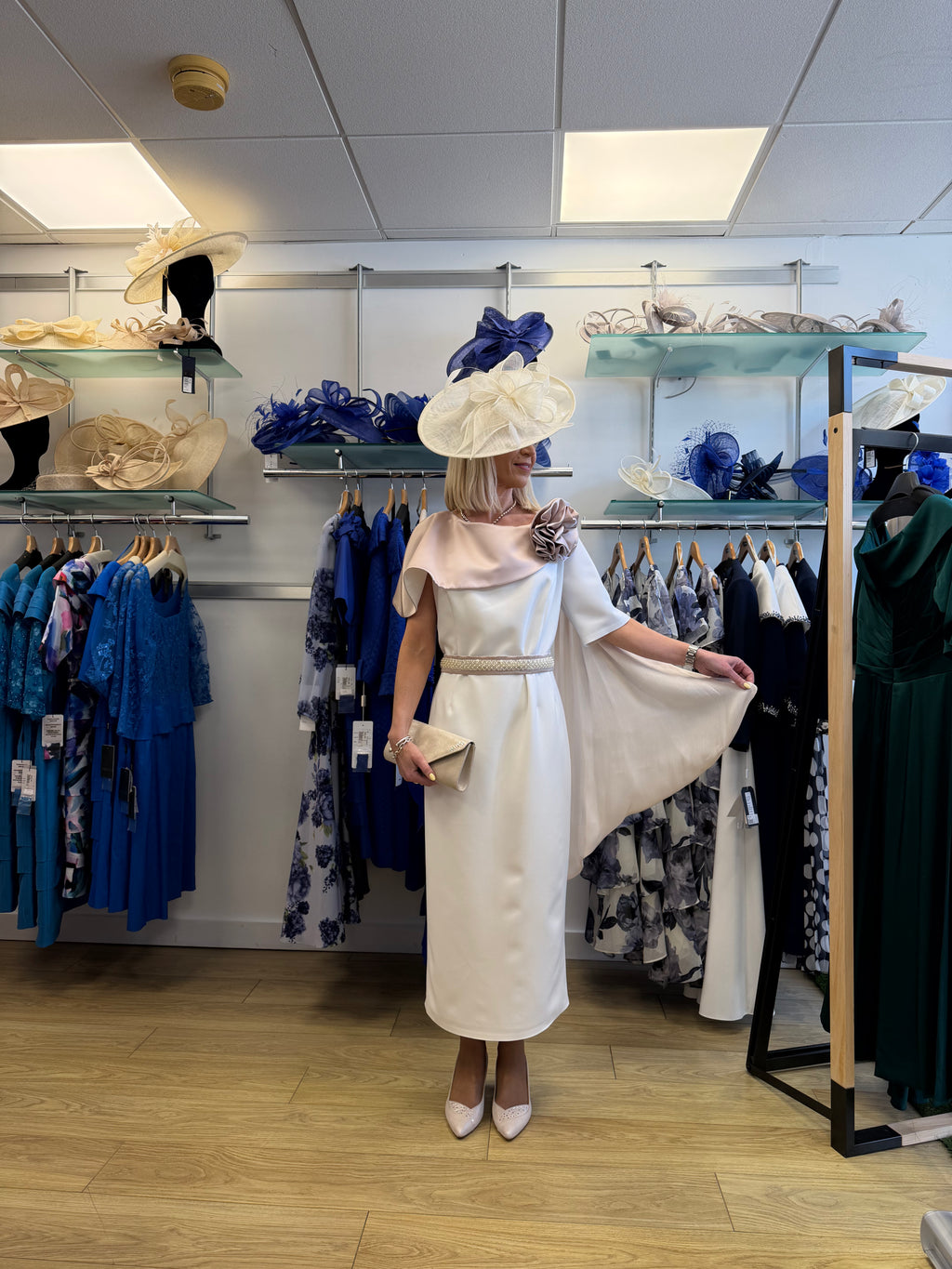Anoola D480 Ivory & Mocha Occasion Dress | Mother of the Bride & Groom Outfit