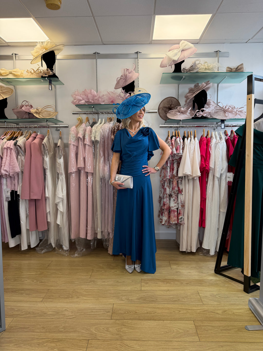 John Charles 29381 Teal Mother of the Bride Dress Designer Occasion Wear UK