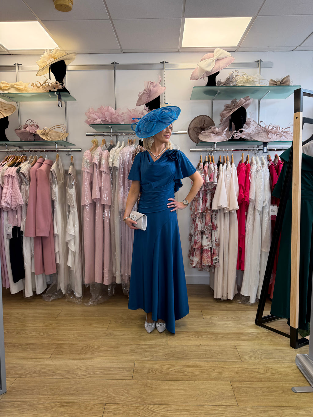 John Charles 29381 Teal Mother of the Bride Dress Designer Occasion Wear UK