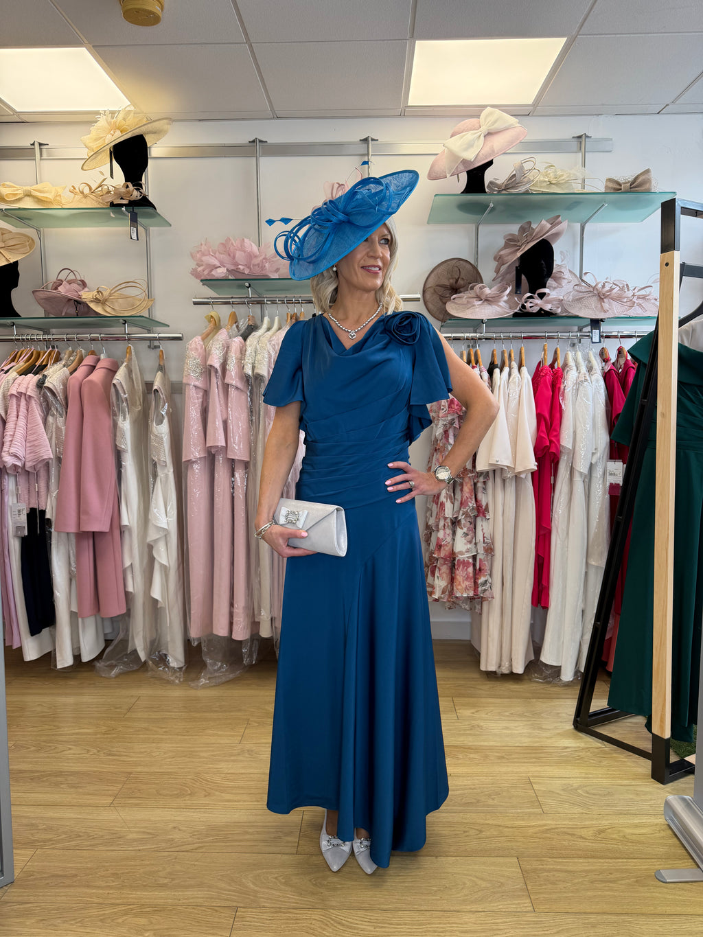 John Charles 29381 Teal Mother of the Bride Dress Designer Occasion Wear UK