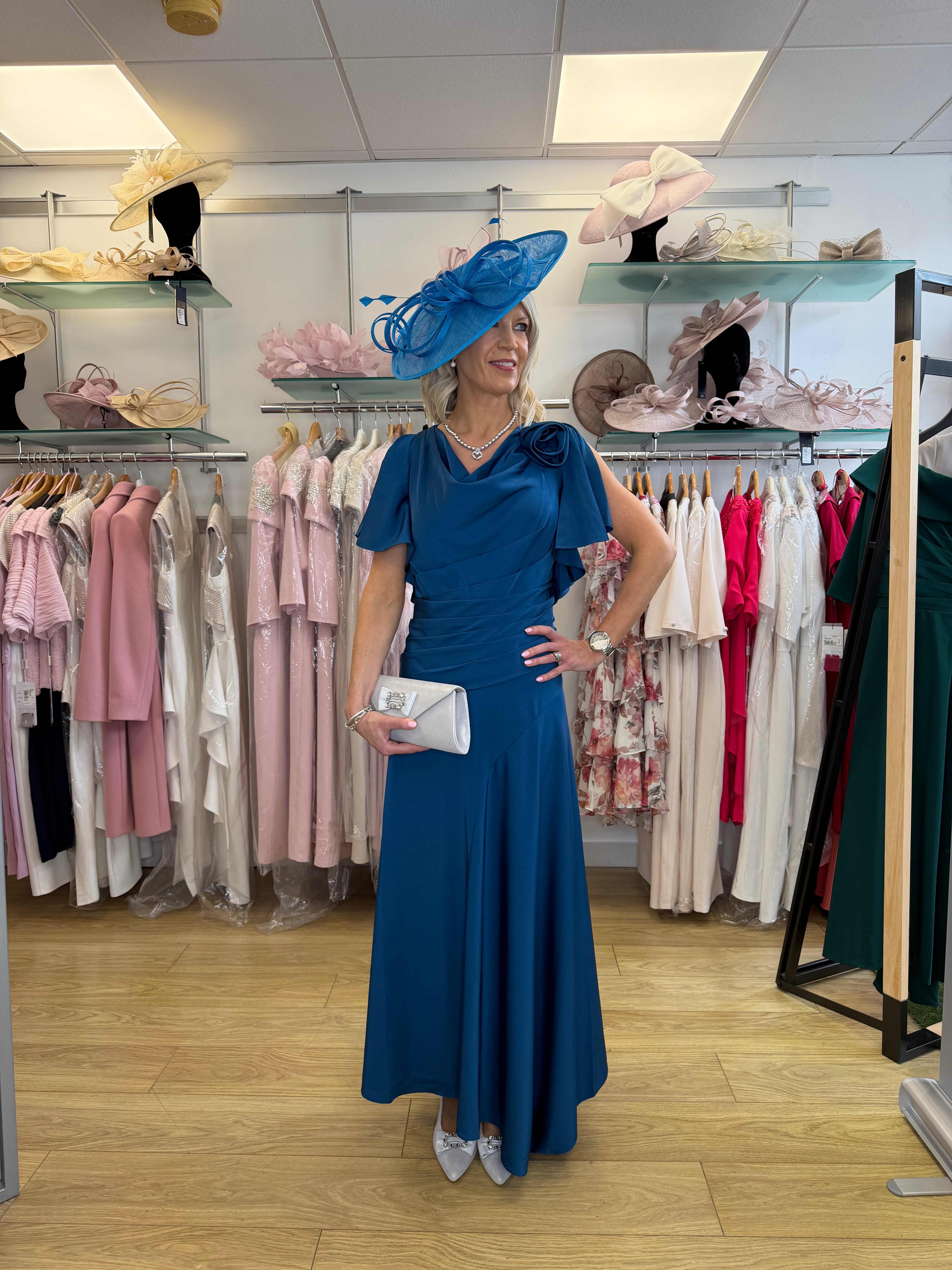 John Charles 29381 Teal Mother of the Bride Dress Designer Occasion Wear UK