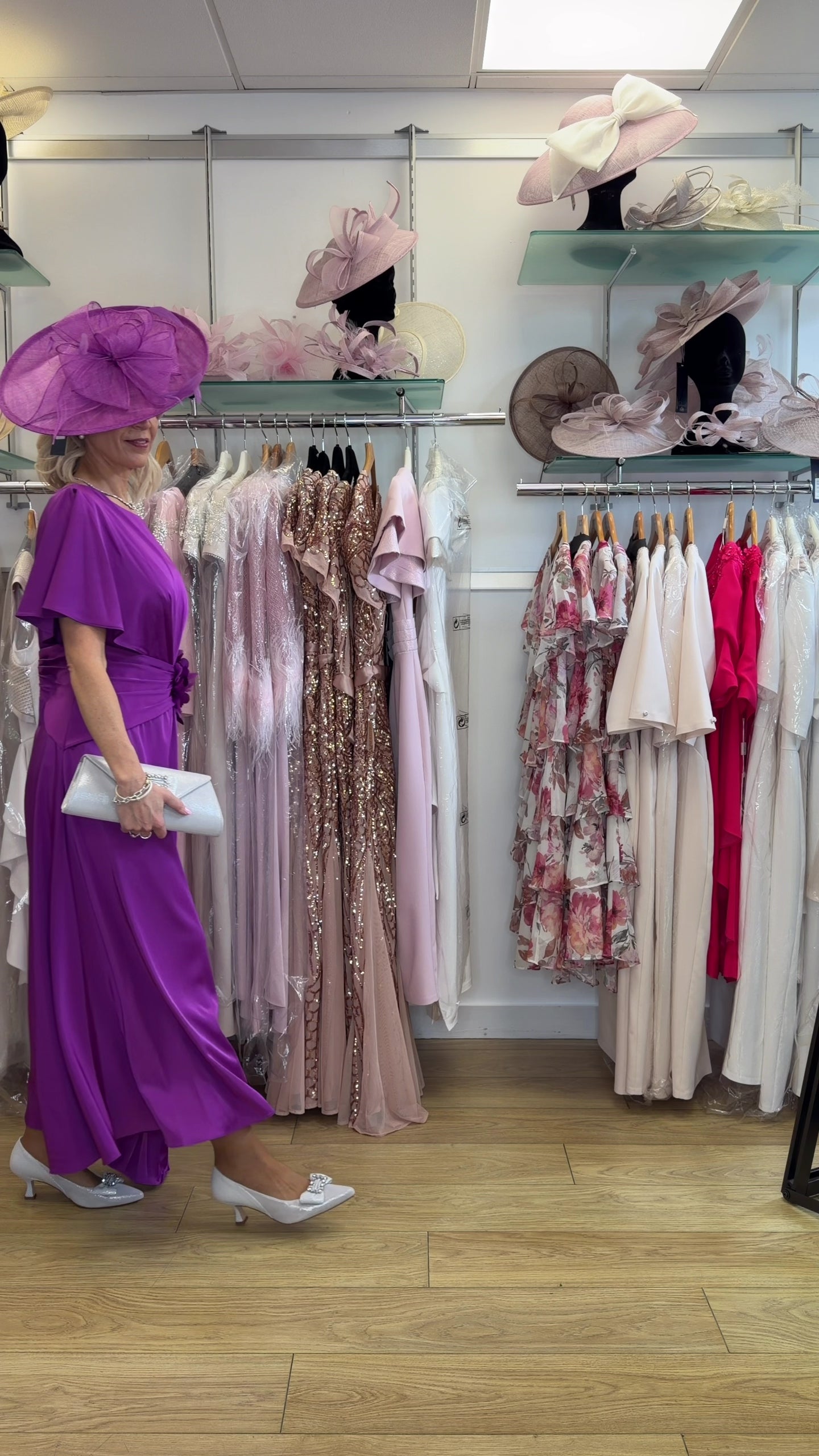 John Charles 66782A Violet Mother of the Bride Dress | Designer Occasion Wear UK