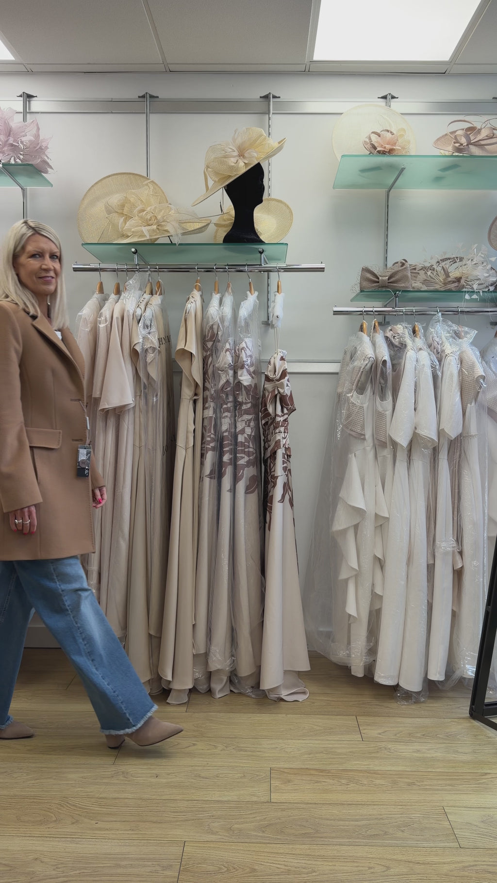 Christina Felix 440-4490 Camel Cashmere Wool Blend Tailored Coat