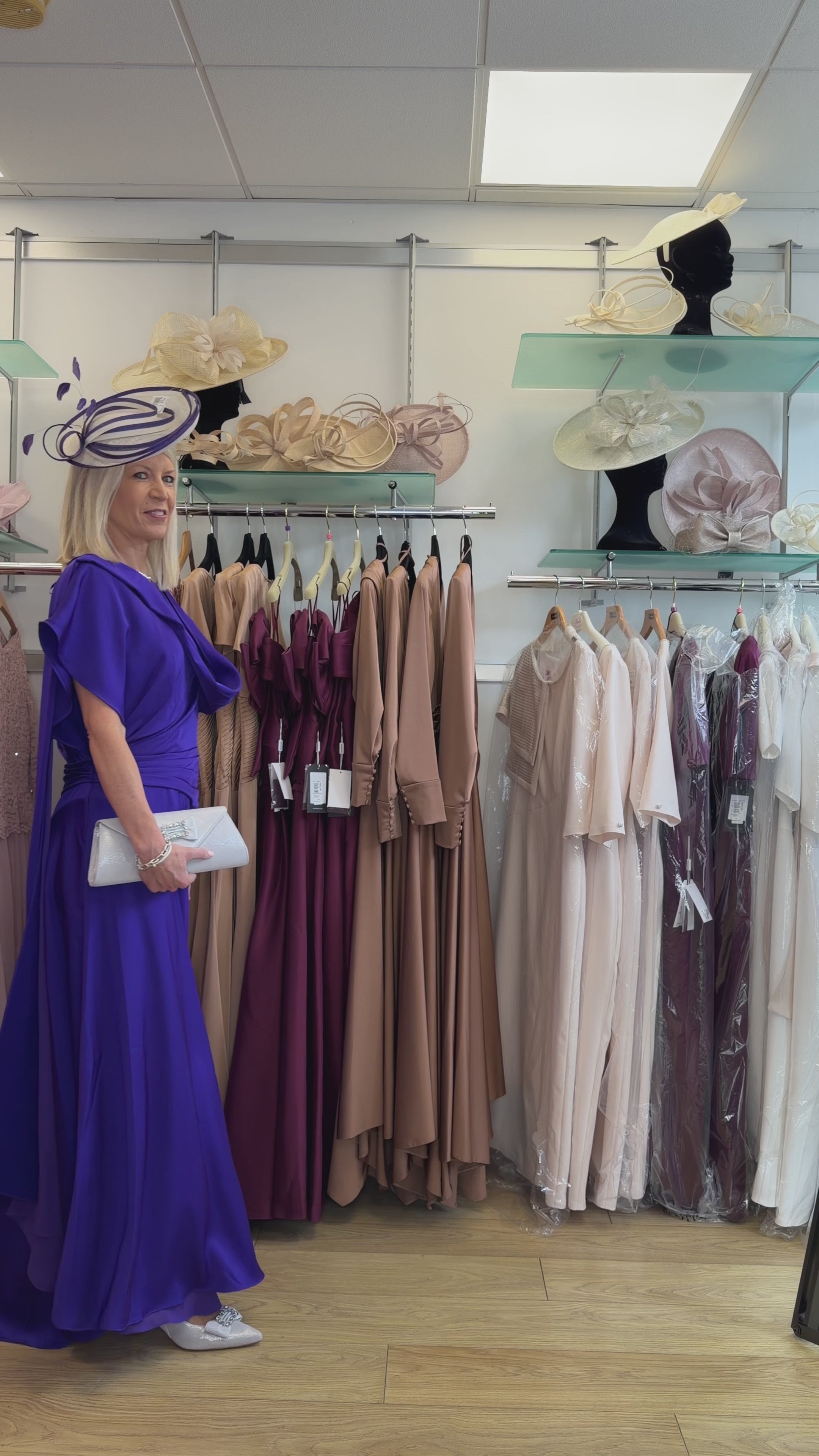 Maisonel ME3228 Purple Draped Occasion Dress